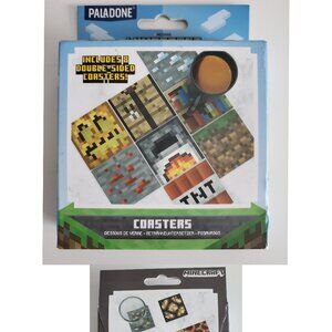 8 Double Sided Minecraft Game Coasters
